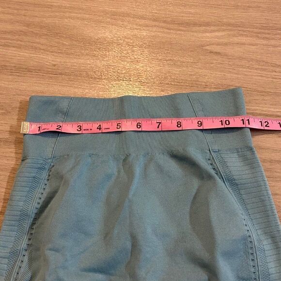 sekermaet blue/teal nylon/spandex cut out athletic leggings size small - Picture 6 of 8